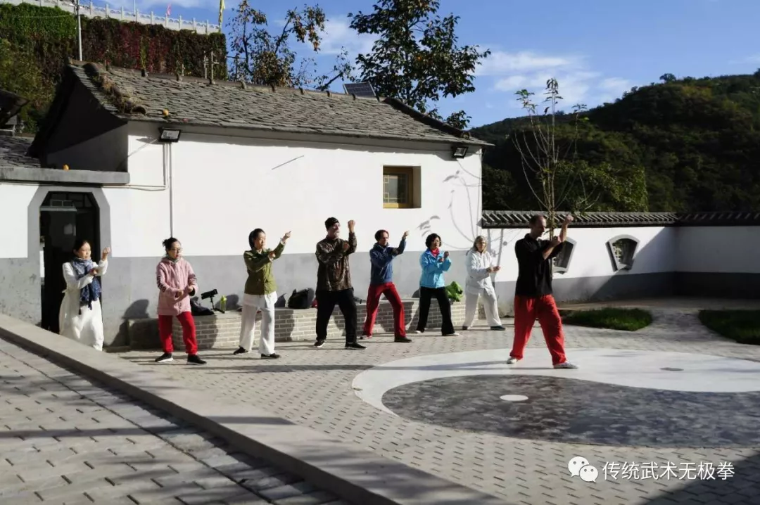 Students performing chopping palm